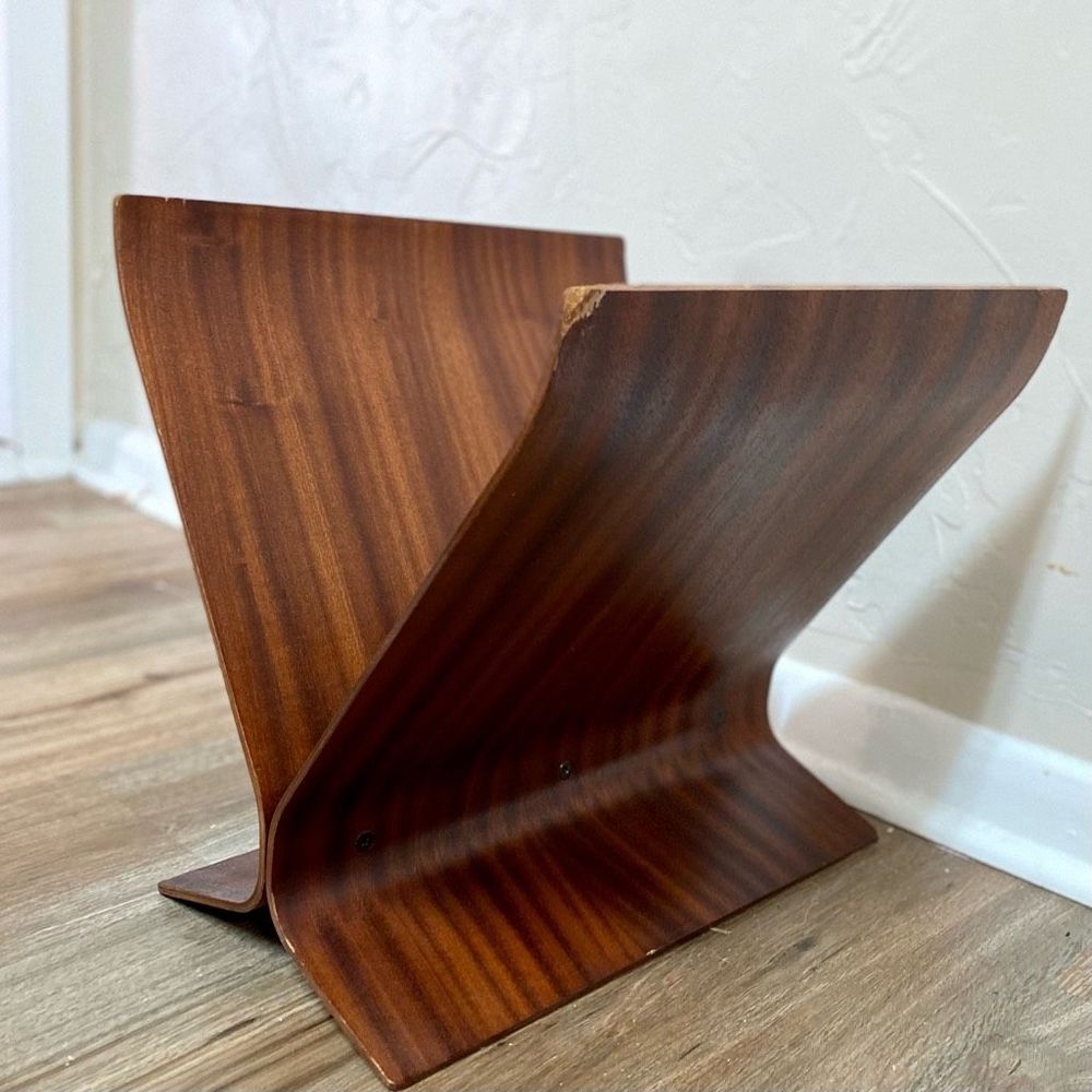 Vintage MCM Bentwood Magazine Rack by Paul Rowan for Umbra - Picture 8 of 9